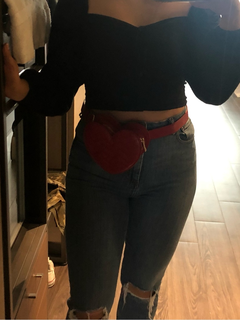 Forever 21 Red Heart Belt Bag - Picture 2 of 3